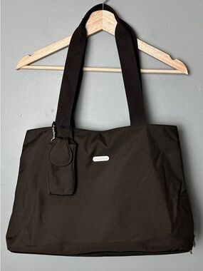 Baggallini Brown Double Strap Handbag Overnight Carry-On Zippered Travel Tote